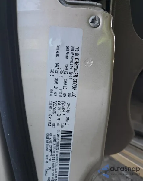 2015 Chrysler Town & Country Touring L z USA, uszkodzony, nr VIN 2C4RC1CG6FR573335